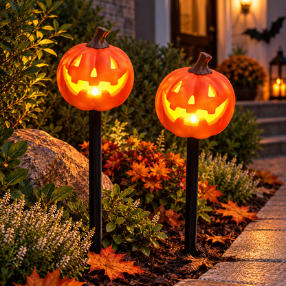 Lămpi Solare Halloween - Set 2 sau 4 Bucăți, Dovleac sau Bufnita