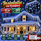 Instalatie franjuri 300 LED, 12 Metri lungime, Multicolor / Alb Cald / Alb Rece