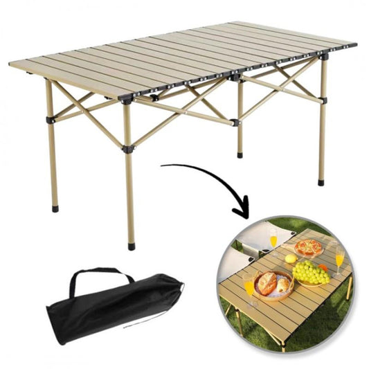 Masa Pliabila Pentru Camping, Aluminiu, 95 x 55 x 50cm + Geanta de transport inclusa