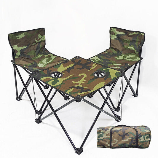 Set masa si 2 scaune pentru camping cu geanta transport