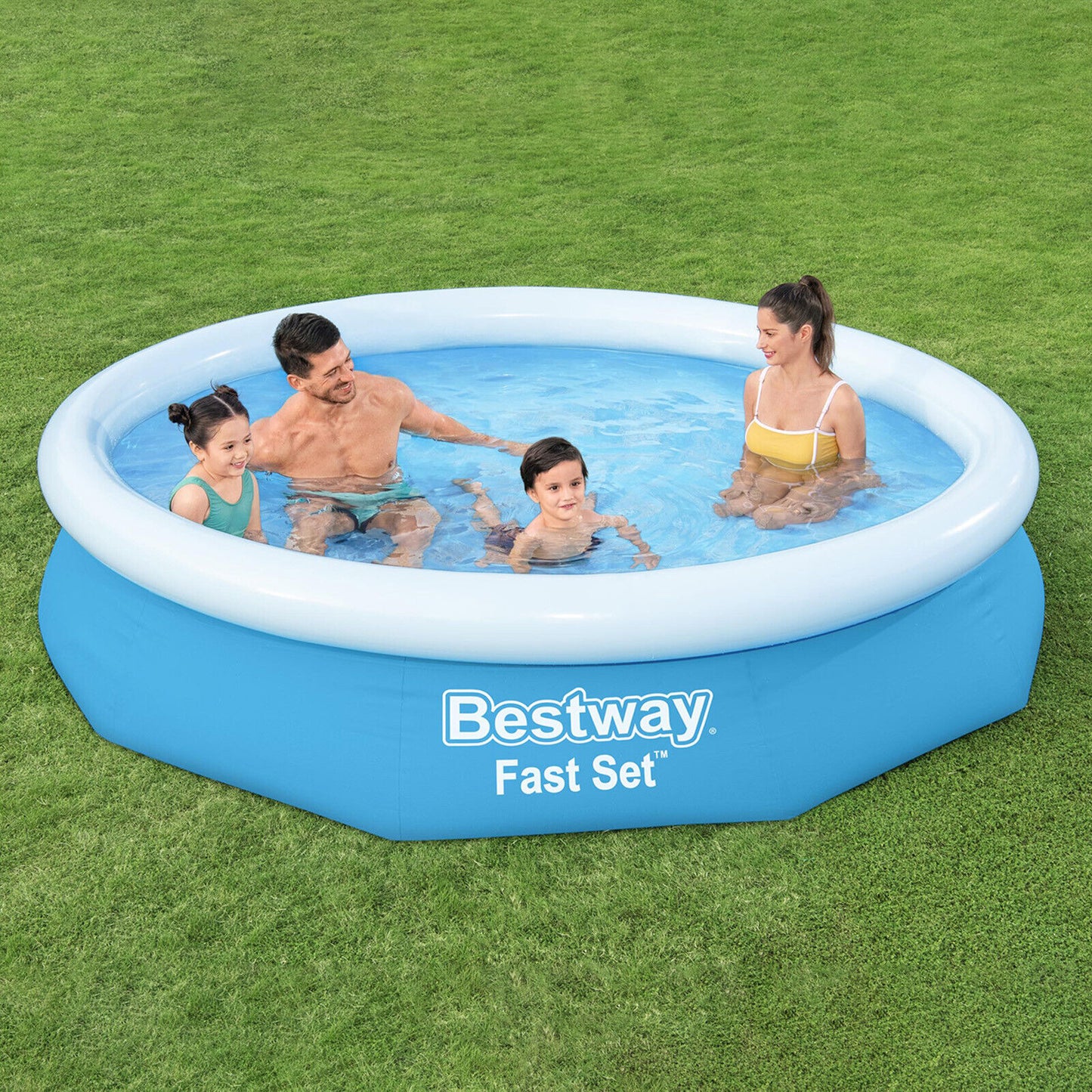 Piscina gonflabila Bestway, Ø 244 cm, H 61 cm, capacitate 1.88 m³