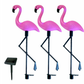 Set 3 x LAMPI SOLARE PENTRU GRADINA, FLAMINGO