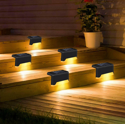 Set lampi solare pentru trepte sau terase, senzor de lumina